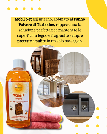 Mobil Net Oil + 2 Panno Polvere